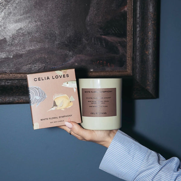 White Floral Symphony Candle