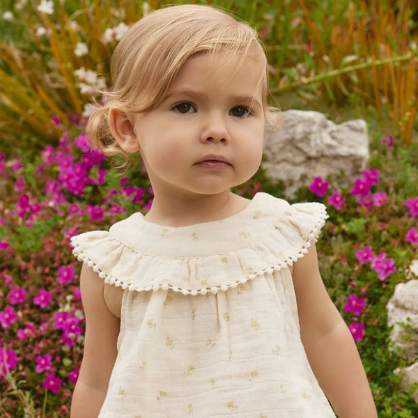 Organic Cotton Muslin Annalise Top Ditsy