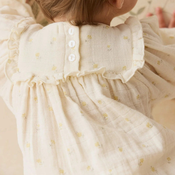 Organic Cotton Muslin Frances Playsuit Vintage Ditsy