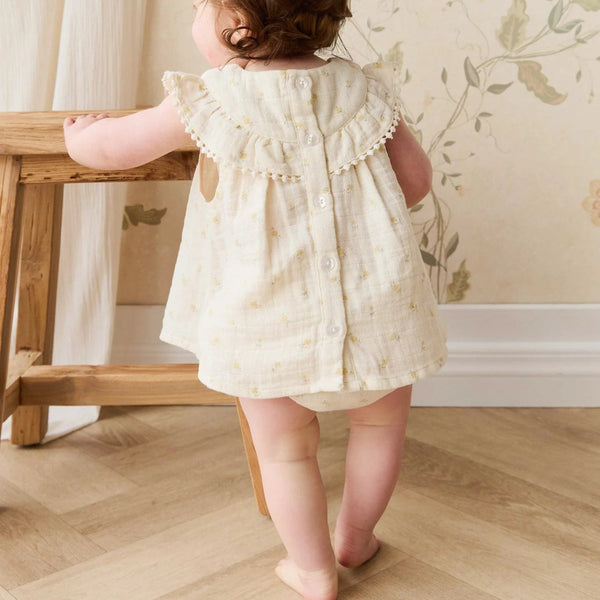 Organic Cotton Muslin Annalise Top Ditsy