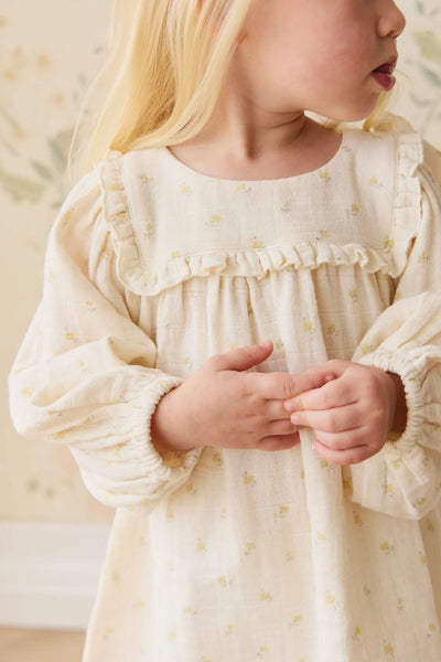 Organic Cotton Muslin Amira Dress Vintage Ditsy