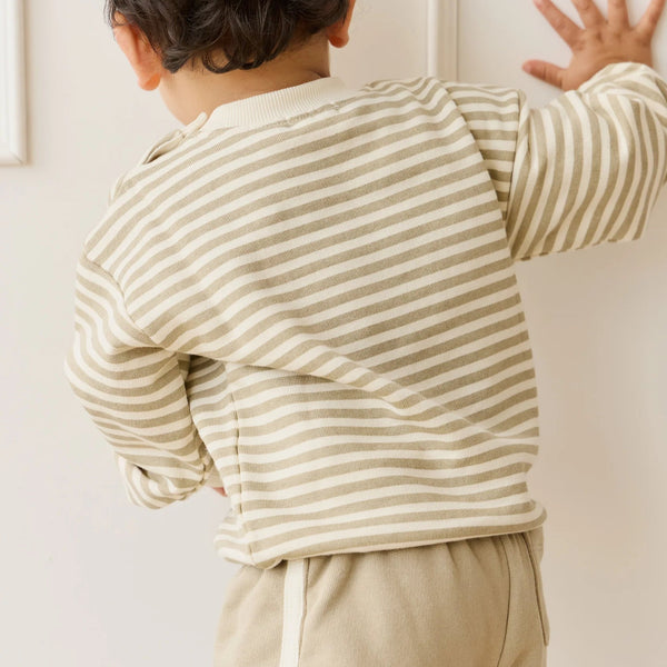 Organic Cotton Peyton Sweatshirt Sandy Brown/Cloud