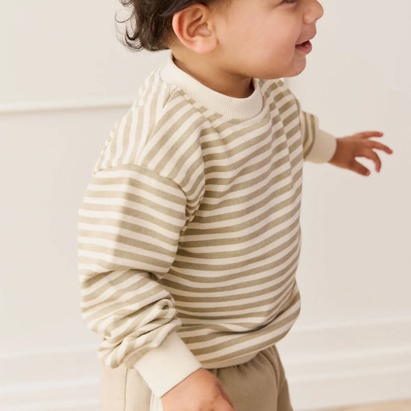 Organic Cotton Peyton Sweatshirt Sandy Brown/Cloud