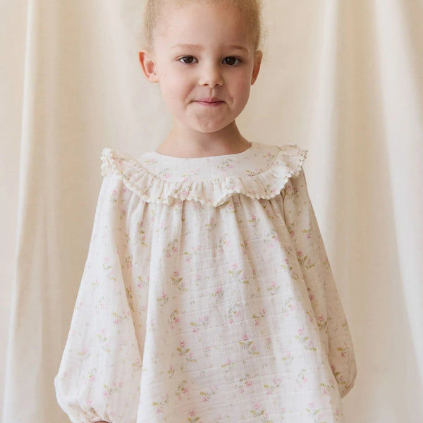 Organic Cotton Muslin Cleo Blouse Emilia Pink