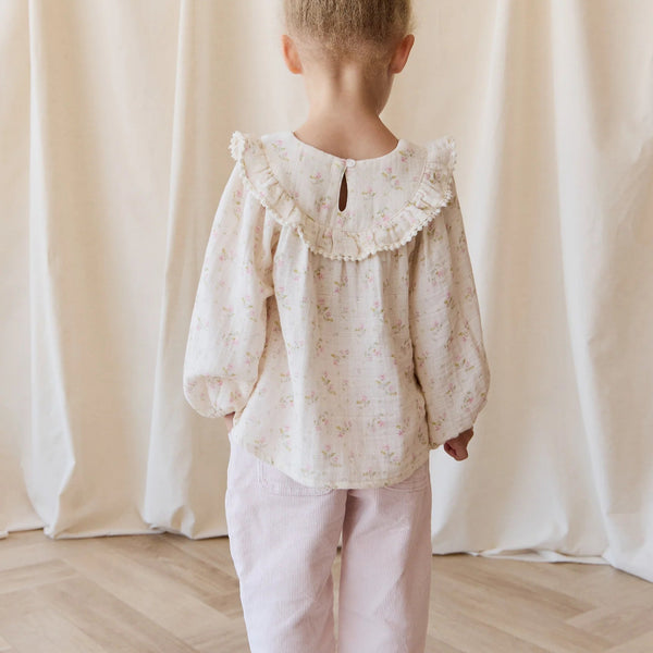 Organic Cotton Muslin Cleo Blouse Emilia Pink