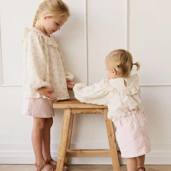 Organic Cotton Muslin Cleo Blouse Emilia Pink