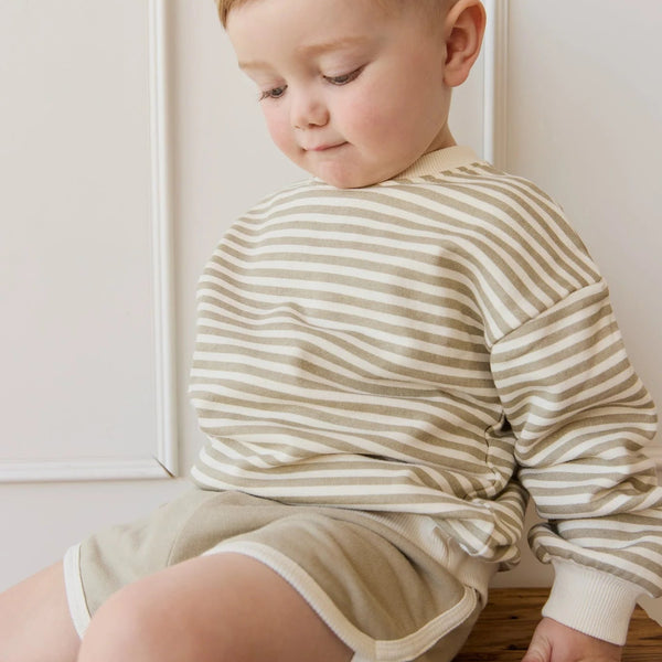 Organic Cotton Peyton Sweatshirt Sandy Brown/Cloud