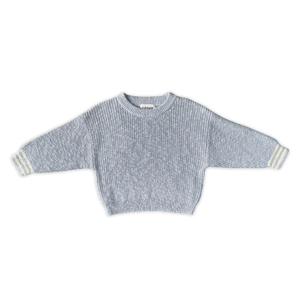 Organic Essential Textured Knit Pullover Haze