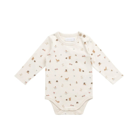 Organic Cotton Fernely Bodysuit Forest Gathering