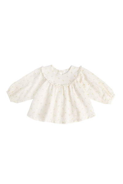 Organic Cotton Muslin Amira Blouse Vintage Ditsy