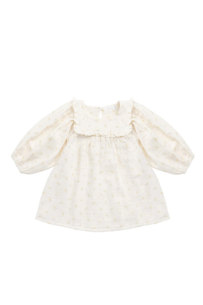 Organic Cotton Muslin Amira Dress Vintage Ditsy