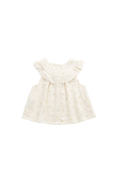 Organic Cotton Muslin Annalise Top Ditsy