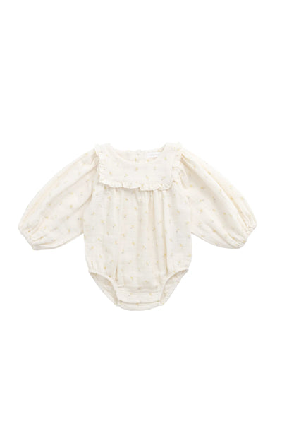 Organic Cotton Muslin Frances Playsuit Vintage Ditsy