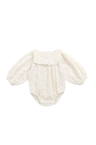 Organic Cotton Muslin Frances Playsuit Vintage Ditsy