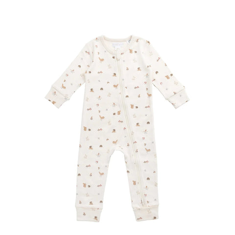 Organic Cotton Reese Zip Onepiece Forest Gathering