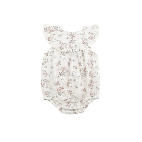 Organic Cotton Annabelle Romper Selena Blush