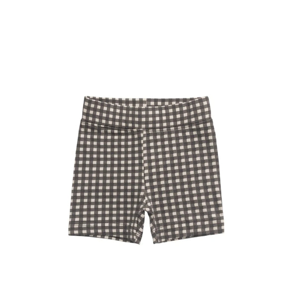 Organic Cotton Everday Bike Short Mini Gingham Bistre