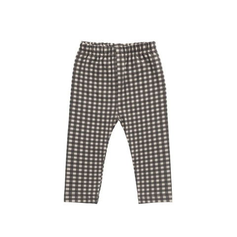 Organic Cotton Everday Legging Mini Gingham Bistre