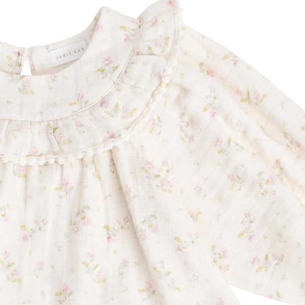 Organic Cotton Muslin Cleo Blouse Emilia Pink