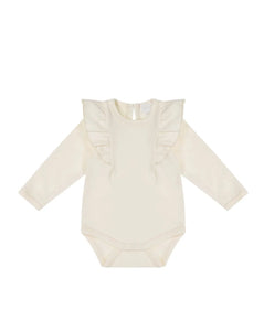 Fleur Long Sleeve Bodysuit Blanc