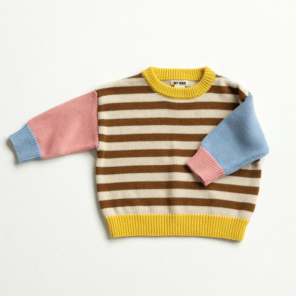 Colour Block Knitted Set -Sundae