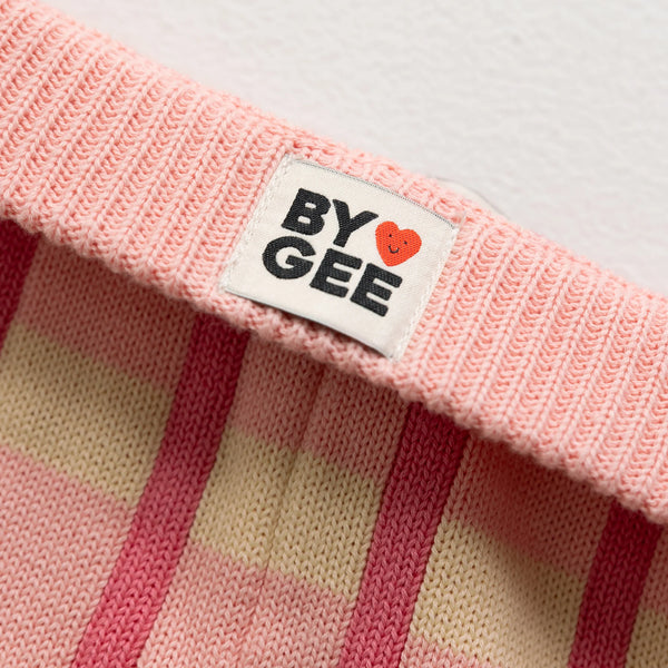 Organic Cotton Check Knit Pant Peony