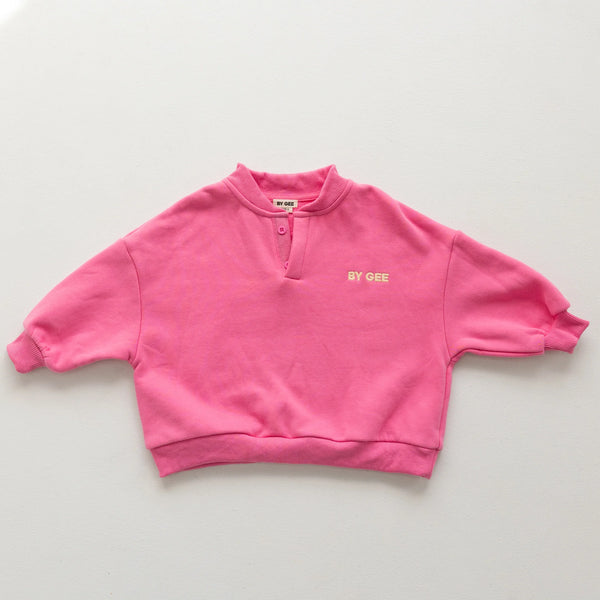 Cotton Boxy Sweatshirt Peony