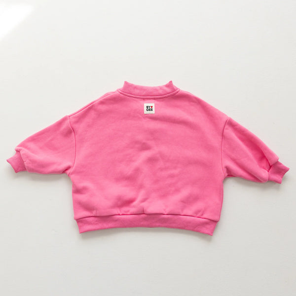 Cotton Boxy Sweatshirt Peony