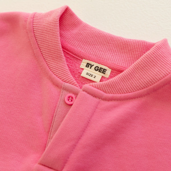 Cotton Boxy Sweatshirt Peony