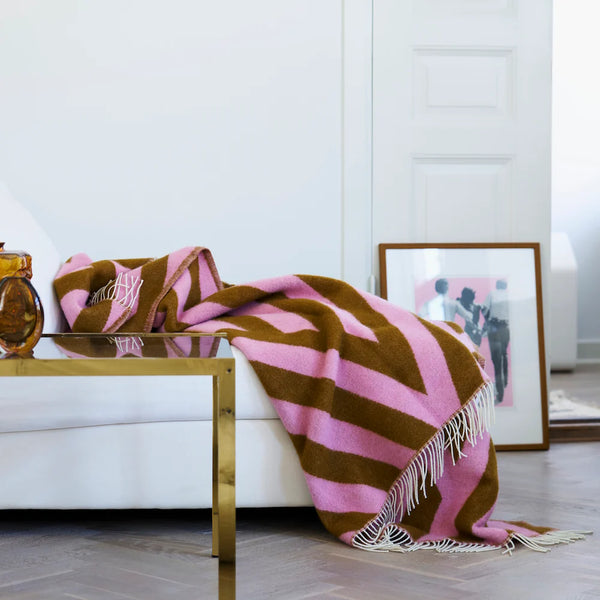 Tangent Wool Blanket Pink Caramel