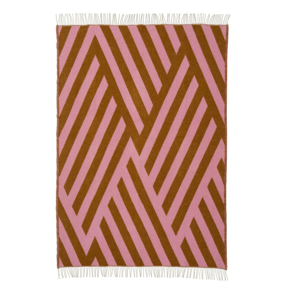 Tangent Wool Blanket Pink Caramel