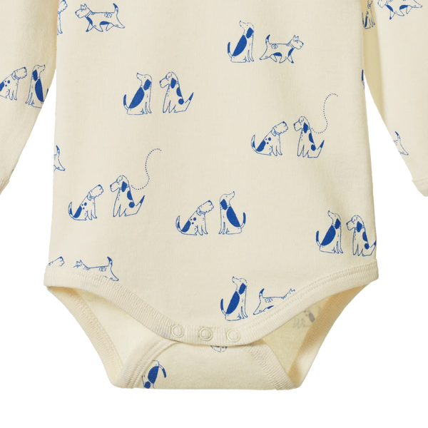 Long Sleeve Bodysuit Dog Walk Print