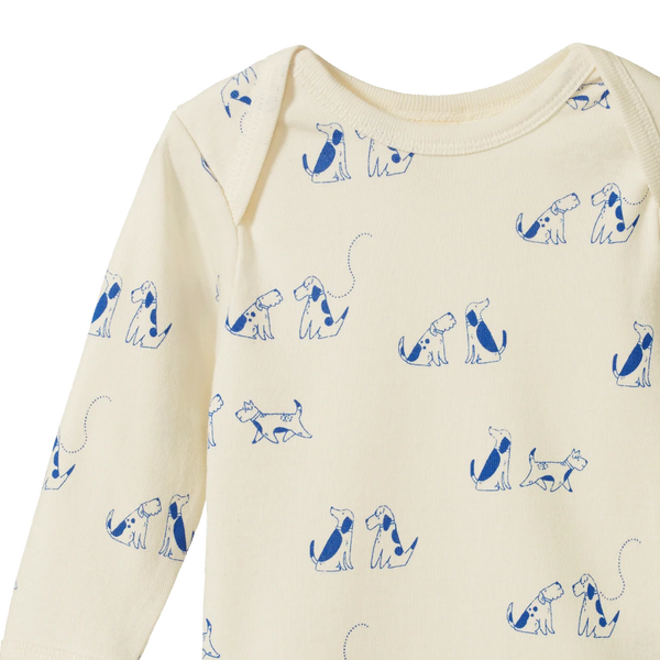 Long Sleeve Bodysuit Dog Walk Print