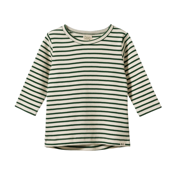 Cotton Long Sleeve River Tee Eden Sailor Stripe