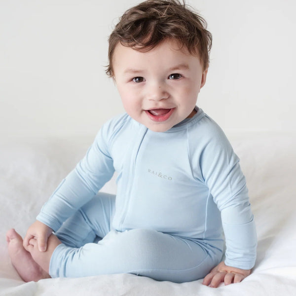 Lightweight Bamboo Onesie Cornflower