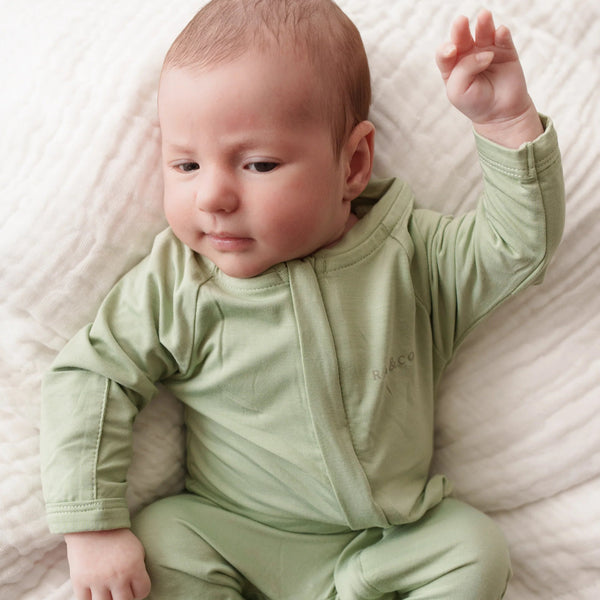 Lightweight Bamboo Onesie Pistachio