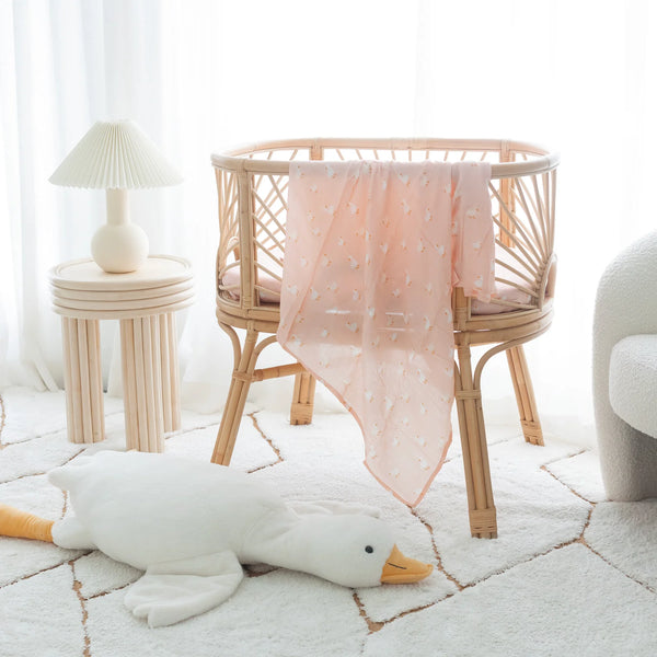 Pink Ducks Organic Muslin Wrap Swaddle
