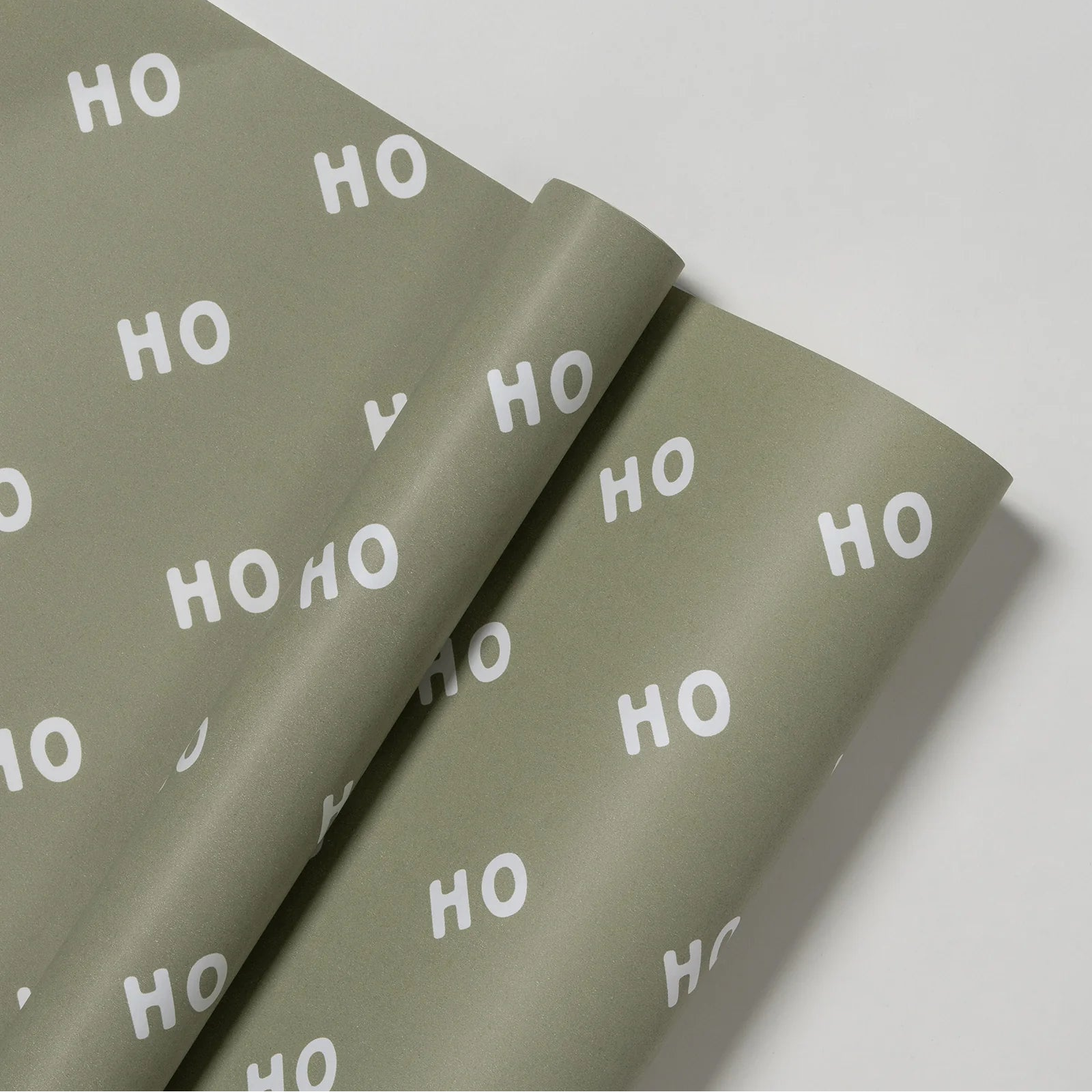 Ho Ho Ho Wrapping Paper Green