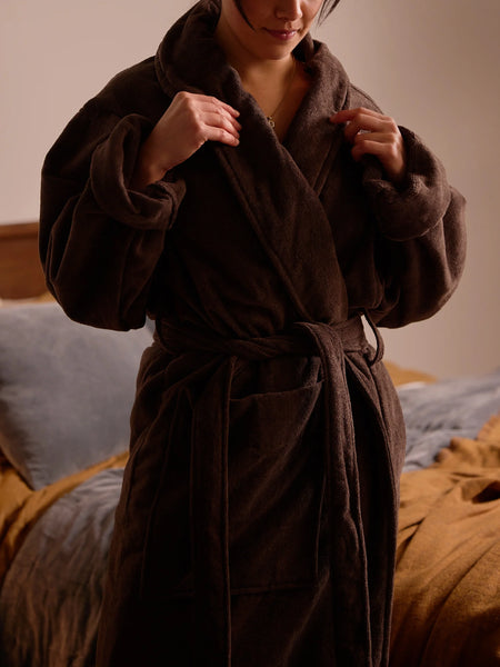 Velour Cotton Robe Cocoa