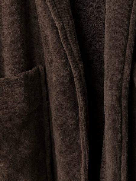 Close-up of brown fabric texture
