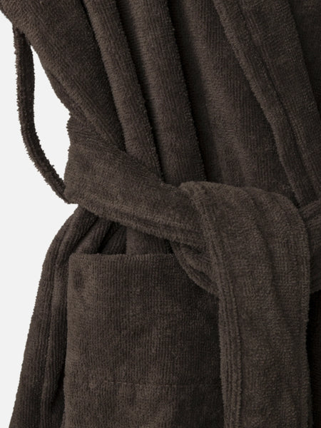 Brown robe with a belt on a white background