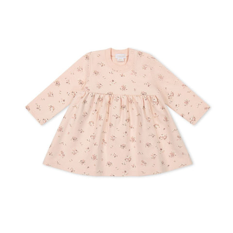 Organic Cotton Charlotte Dress Petite Fleur Soft Peony