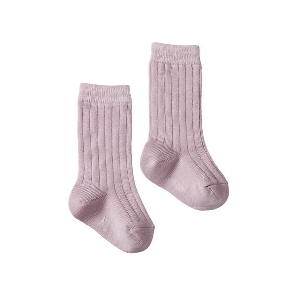 Cotton Rib Socks Lilac