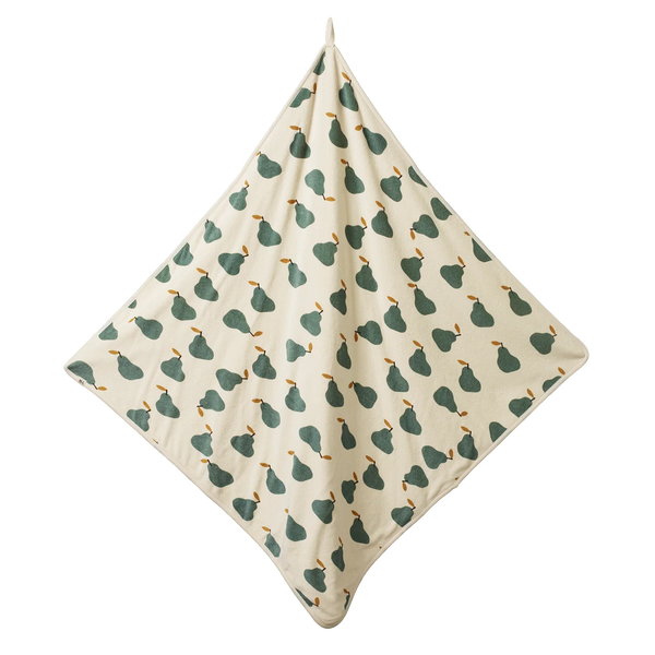 Cotton Hooded Towel Pear Print