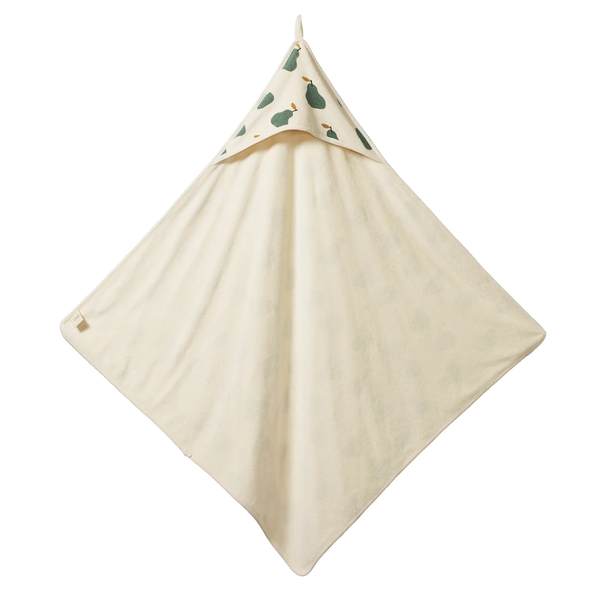 Cotton Hooded Towel Pear Print