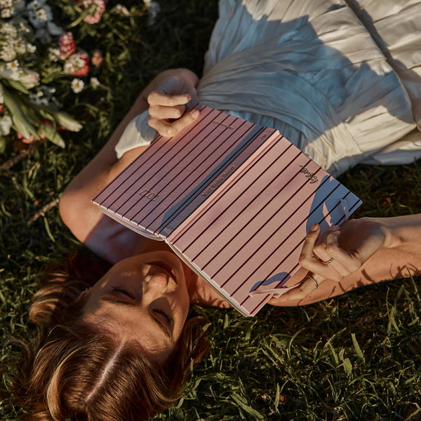 2027 A5 Horizontal Planner Rosé Pinstripe