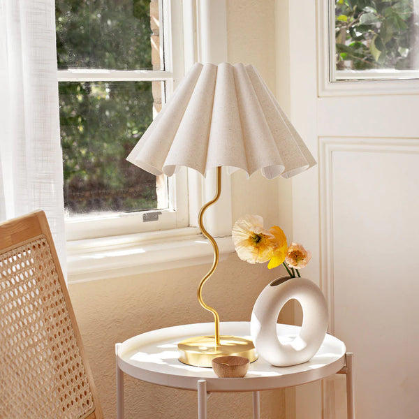 Cora Table Lamp Neutral/Gold