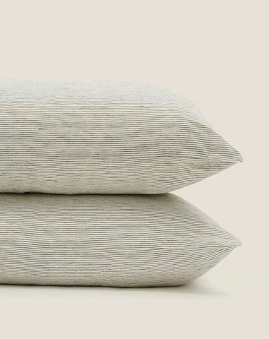 Linen Pillowcase Set of 2 in Pencil Stripes