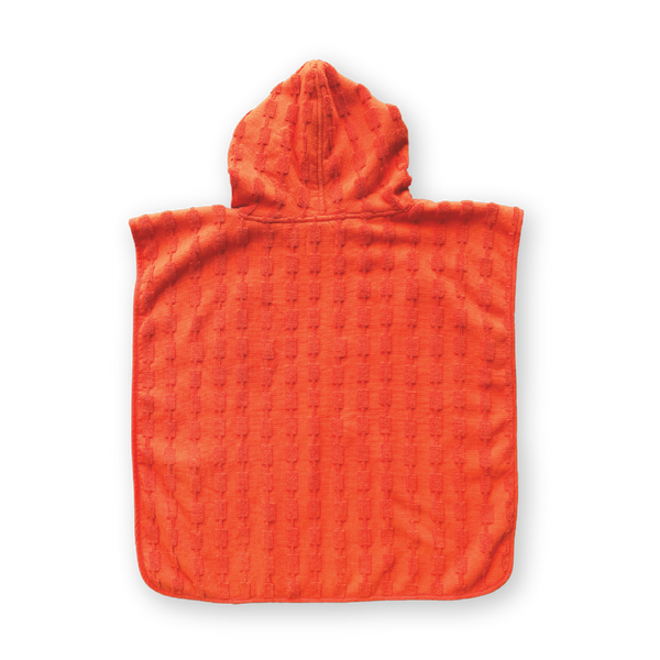 Terry Towelling Poncho Blocks Rosso