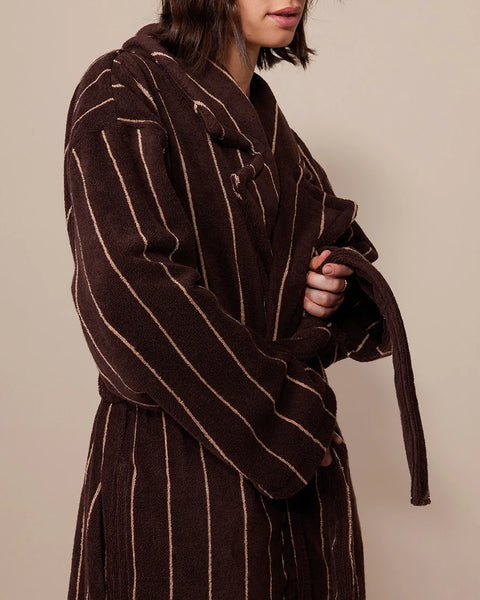 Robe Espresso Pinstripe